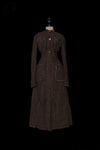 Mutedance 24 Autumn and Winter Button Slim Fit Wool Long Coat MD-MD24FW14-BROWN